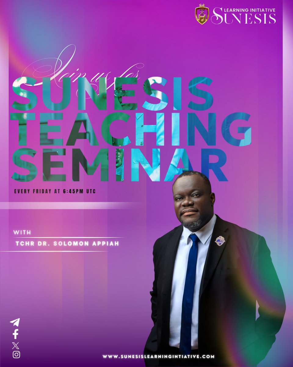 SunesisLearning's tweet image. 🗣𝐈𝐍𝐕𝐈𝐓𝐀𝐓𝐈𝐎𝐍 𝐓𝐎 𝐁𝐈𝐁𝐋𝐄 𝐓𝐄𝐀𝐂𝐇𝐈𝐍𝐆 𝐒𝐄𝐌𝐈𝐍𝐀𝐑

There'll be a panel session @ 6:30 PM UTC
🗓 September 12, 2025 🇬🇭 6:45PM UTC  🇹🇹2:45PM  

 🔗𝐑𝐄𝐆𝐈𝐒𝐓𝐄𝐑 𝐕𝐈𝐀 𝐓𝐄𝐋𝐄𝐆𝐑𝐀𝐌  - 𝐒𝐮𝐧𝐞𝐬𝐢𝐬 𝐍𝐚𝐭𝐢𝐨𝐧

#SunesisTeachingSeminar
#SunesisLearning