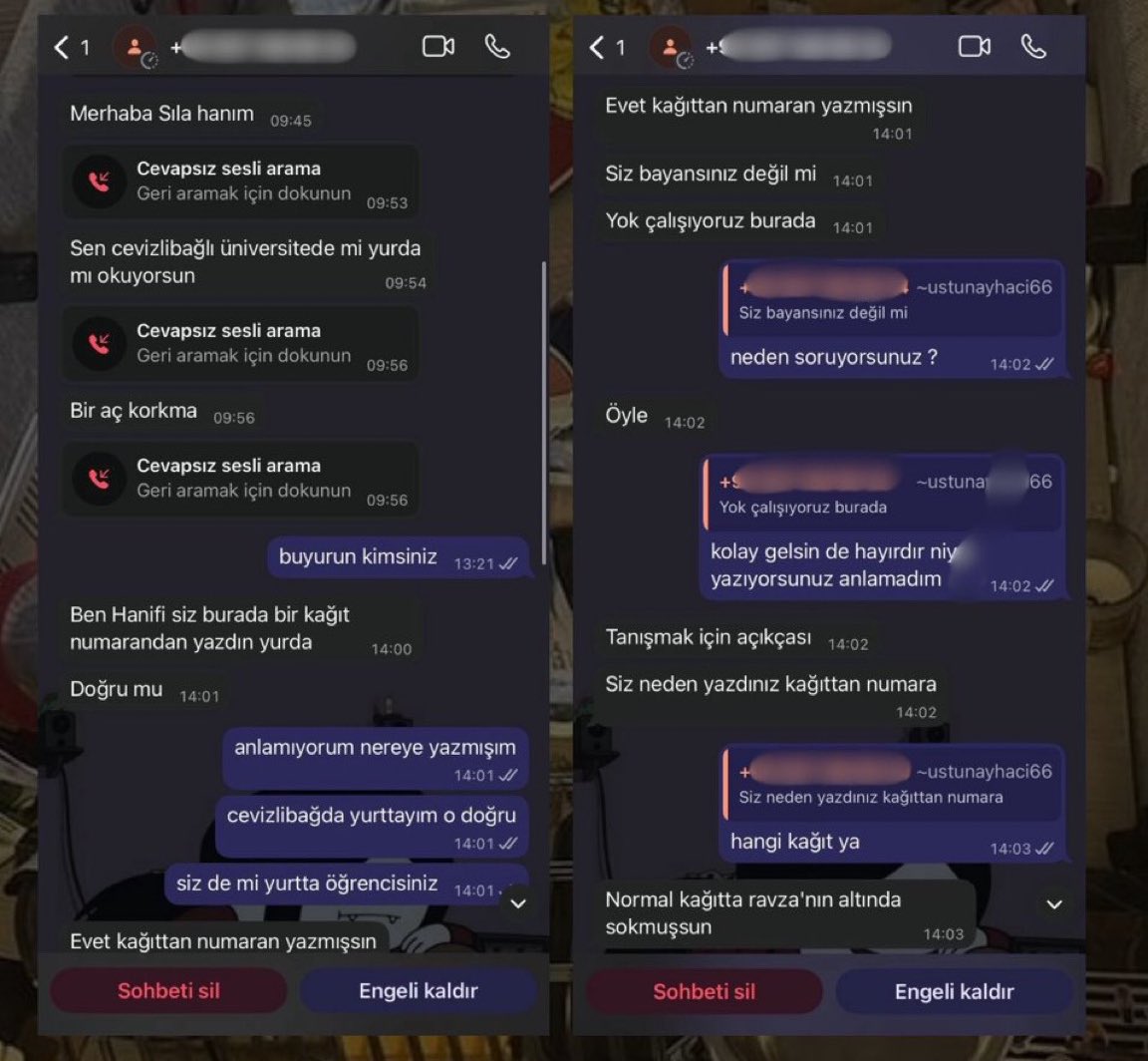 TACİZ İHBARI | Cevizlibağ KYK Yurdundan bir kız arkadaşımız uğradığı tacizi işte böyle anlattı:

“Bazanın altına taşıyamadığım için bazı çamaşırlık gibi eşyalarımı bıraktım. Yurdumda bir senem daha olduğundan, görevli ablalar görürse eşyaları atmasın ve benimle iletişime geçsin