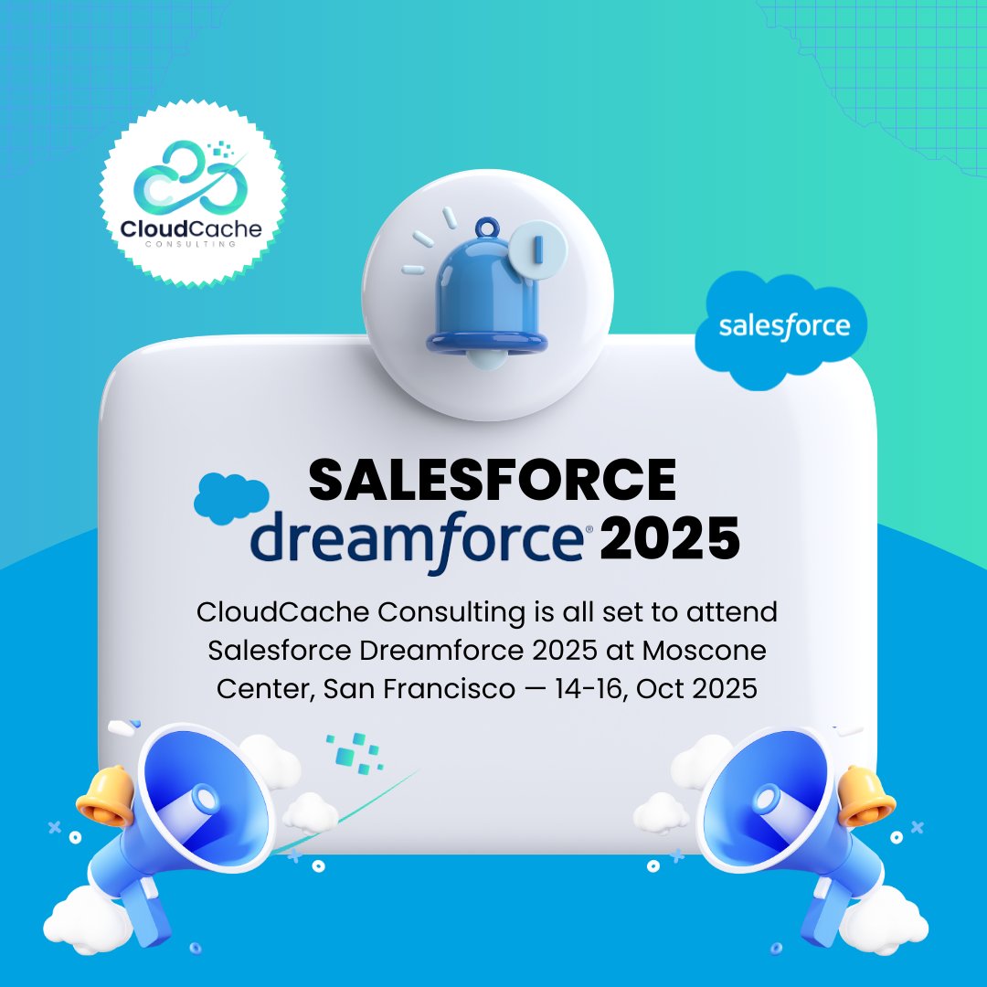 ⏳ The countdown is on!

CloudCache Consulting is ready for #Dreamforce2025 in San Francisco! 🤖

This year’s all about AI you can actually use—real solutions, live demos &amp; powerful insights.

Let’s connect at #DF2025! ☕📍

#Salesforce #TrailblazerCommunity #AIinBusiness
