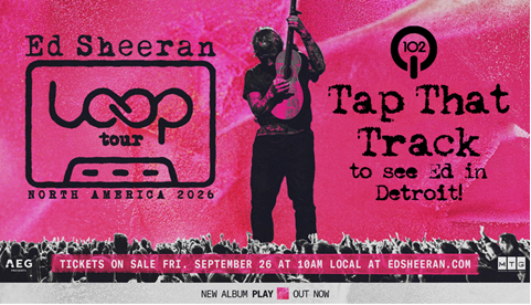 Win seats to see <a href="/edsheeran/">Ed Sheeran HQ</a> in Detroit! Deets: tinyurl.com/ypxxzsks