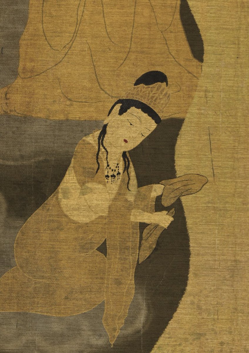 今朝のわたしを日本画にしました