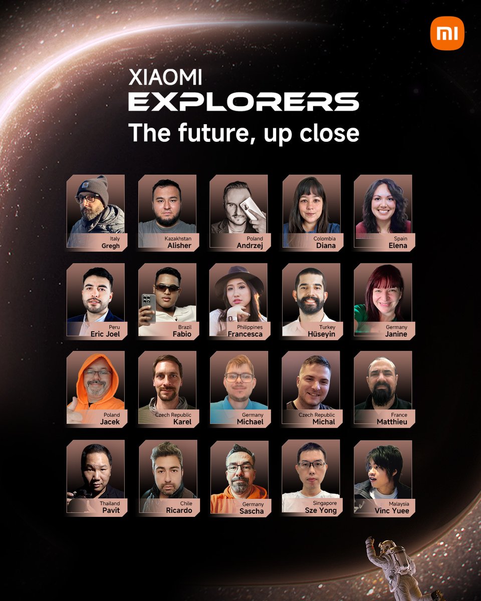 Presenting the Xiaomi Explorers, your Xiaomi Launch guides. 🤳🏽

They are ready to take you closer to the future.
