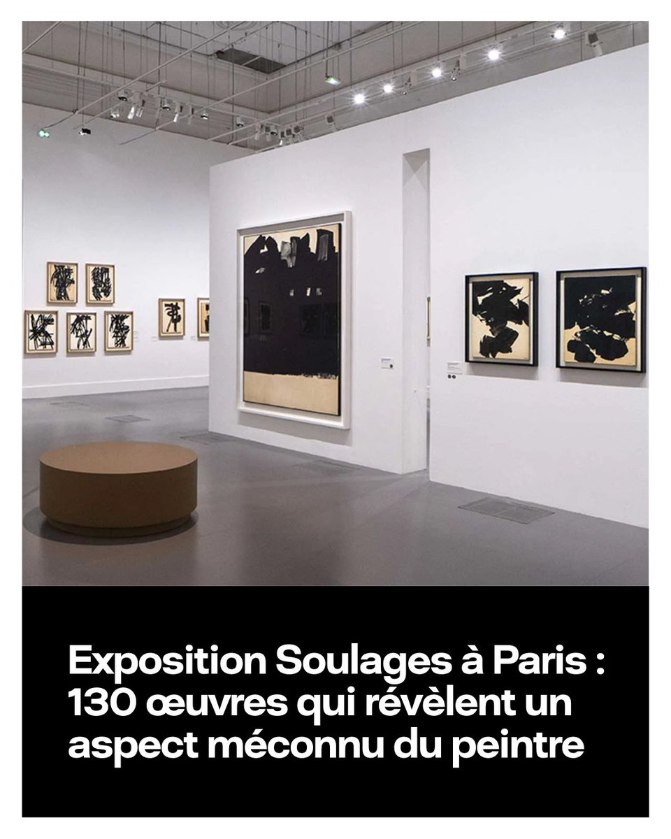 Cdesarts's tweet photo. ⚫ Le musée du Luxembourg, à Paris, propose une exposition très complète sur l’œuvre graphique de Pierre Soulages ➡️ https://t.co/LrHVbYlPNc https://t.co/hzrHSrTgCc