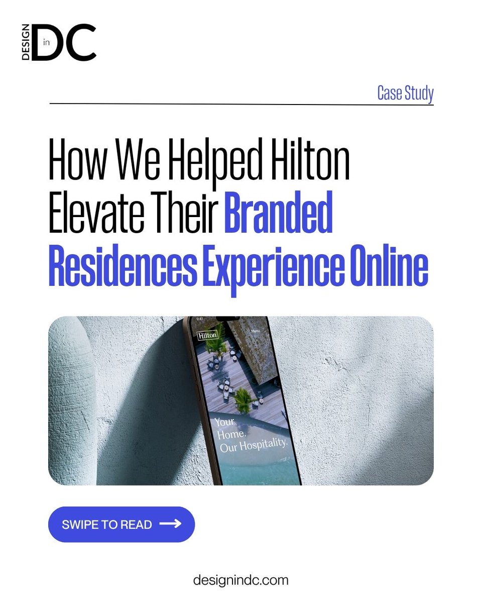 DesignInDC's tweet image. A luxury brand needs a luxury digital presence. 💻✨ 

For Hilton, we built a dual-purpose site that’s equal parts beauty and performance, designed to scale with every new property.

See how we brought it to life 👉🏻

#WebDesign #DigitalStrategy #Hilton #DesignInDC #CaseStudy