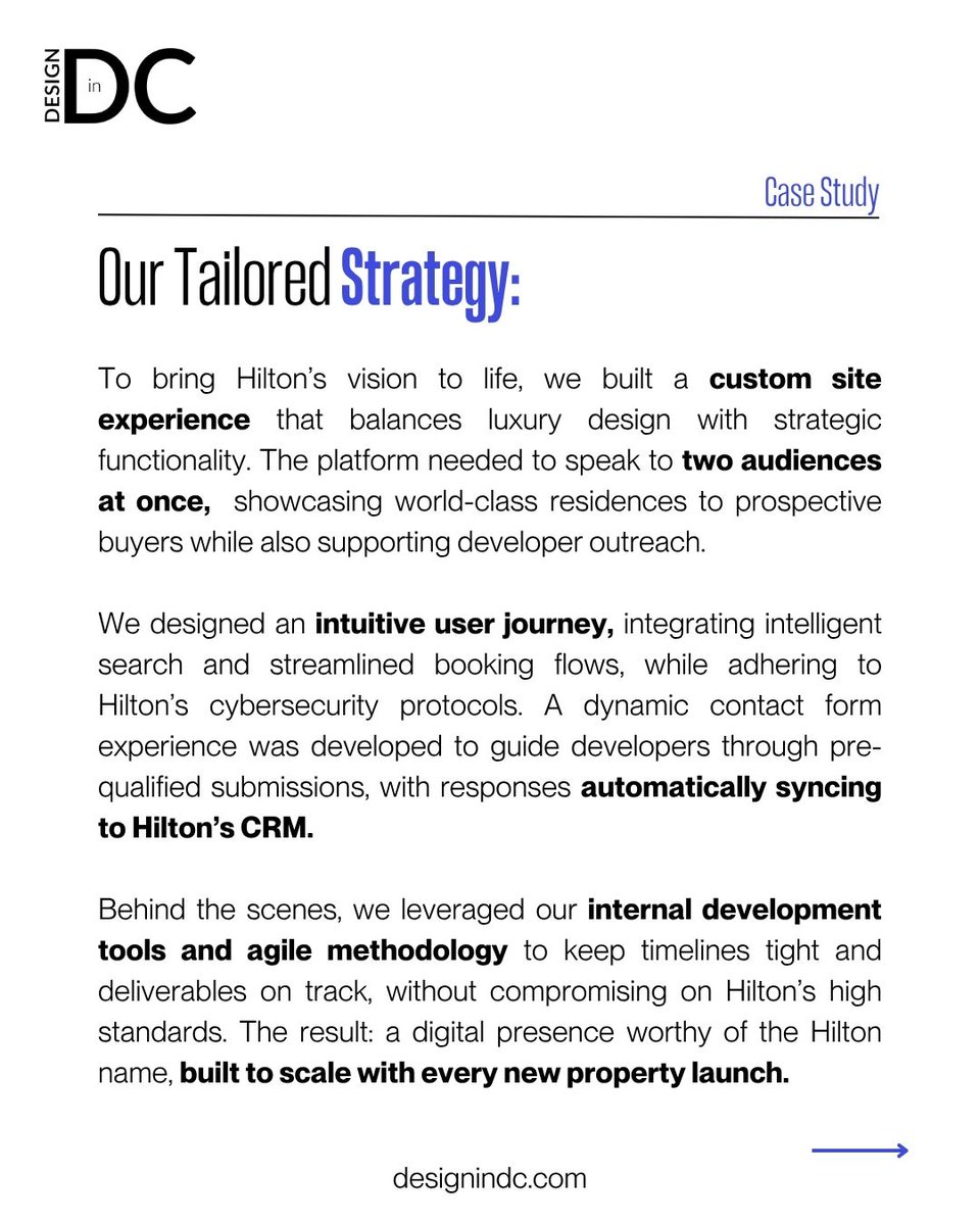 DesignInDC's tweet image. A luxury brand needs a luxury digital presence. 💻✨ 

For Hilton, we built a dual-purpose site that’s equal parts beauty and performance, designed to scale with every new property.

See how we brought it to life 👉🏻

#WebDesign #DigitalStrategy #Hilton #DesignInDC #CaseStudy