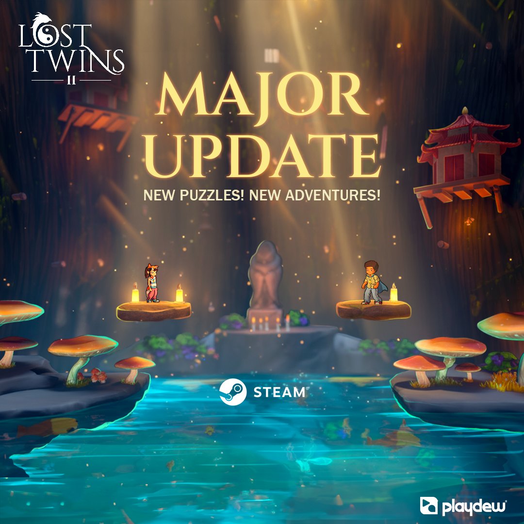 🌊 Splish, Splash! New Water Levels Are Dropping Soon! 🌊

Get ready to dive into puzzles like never before.
Swim, float, and master fresh mechanics as you uncover challenges beneath the surface.

🔜 Coming soon in our next update!
store.steampowered.com/app/1752540/Lo…

#LostTwins2 #IndieGame