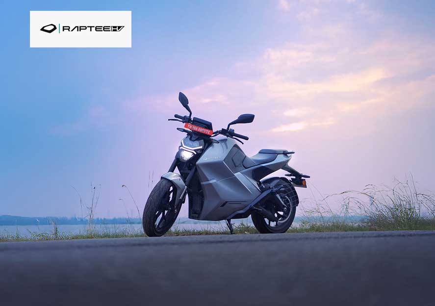 AutoEVIndia's tweet photo. RAPTEEE.HV becomes India's first EV motorcycle OEM supported by the Technology Development Board of the Government - https://t.co/Qurdhoz8RD https://t.co/DHrsVePsVu