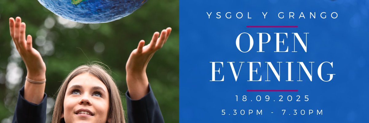 Final reminder, it's the Ysgol y Grango Open Evening tonight. 
Come along from 5.30pm and see what we have to offer.