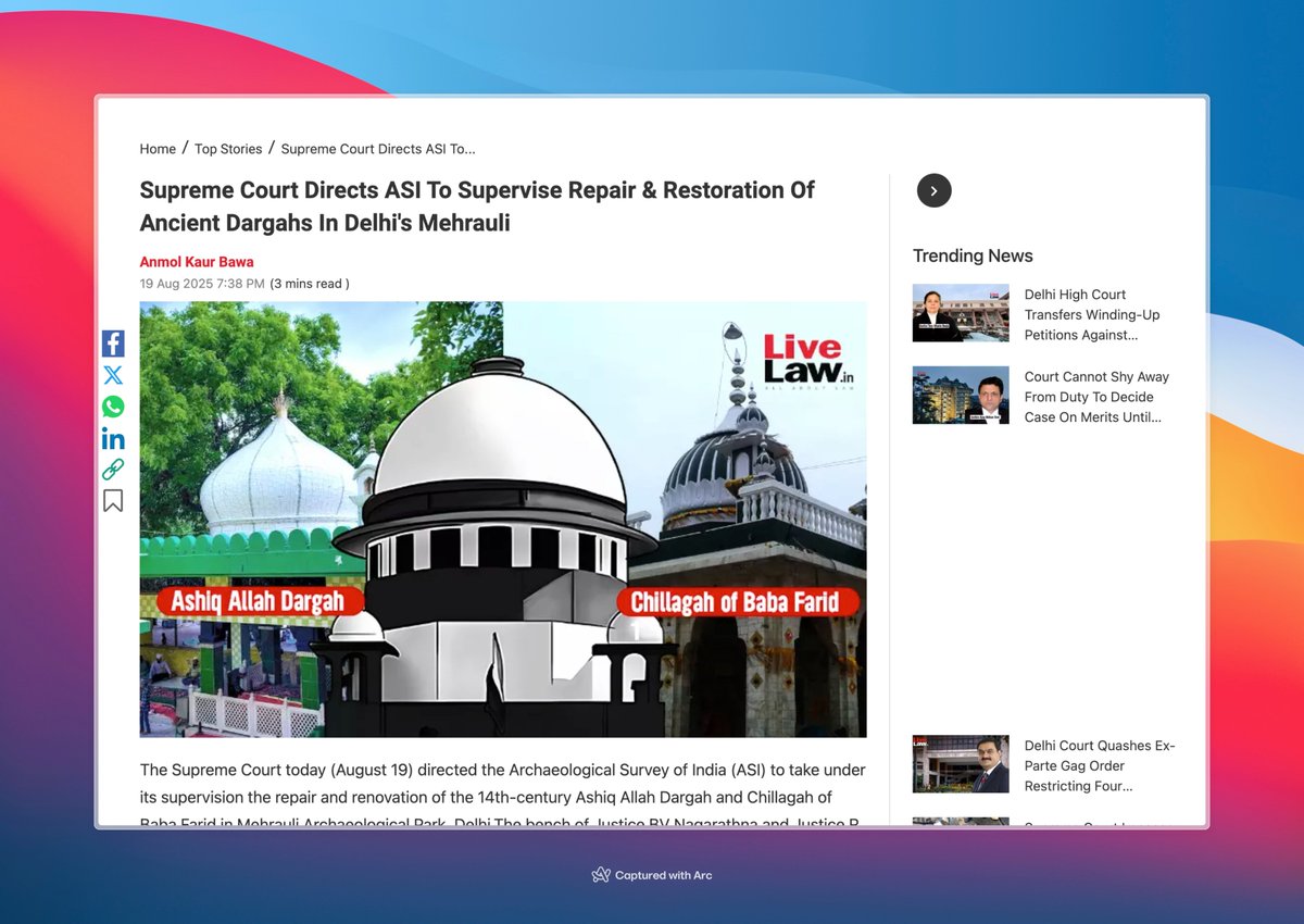 amitkukreja_dev's tweet image. @RShivshankar Sir, see the contrast👇

📌 Aug 2025: SC ordered ASI to restore Delhi dargahs.
📌 Sept 2025: Same SC refused Khajuraho Vishnu idol, calling it “publicity” &amp;amp; saying “Go pray, Lord Vishnu will help.”

⚖️ Justice can’t have 2 rules. #VishnuIdol