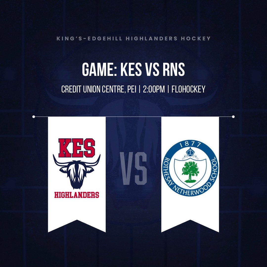 HIGHLANDERS HOCKEY GAME DAY‼️

CSSHL action kicks off today in PEI.

📍 Credit Union Centre, Kensington
⏰ 2:00pm
📺 FloHockey