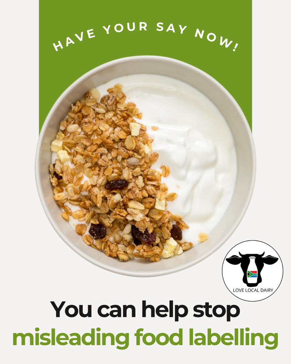 Not all tubs are #yoghurt 👀 Some are just #dairysnacks with less protein &amp; no probiotics. But there's good news! Govt is revising #dairy labelling regulations to stop sneaky marketing. Send your input to PurityM@nda.gov.za by 30 Sep 2025 to have your say on the matter 🥛💪