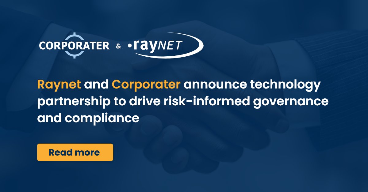 Corporater's tweet image. Exciting #Partnership Announcement!
Raynet, a global True IT Asset Visibility specialist, and Corporater, a leading global provider of enterprise #GPRC (Governance, Performance, Risk, and Compliance) solutions, have entered into a technology partnership.
corporater.com/raynet-and-cor…
