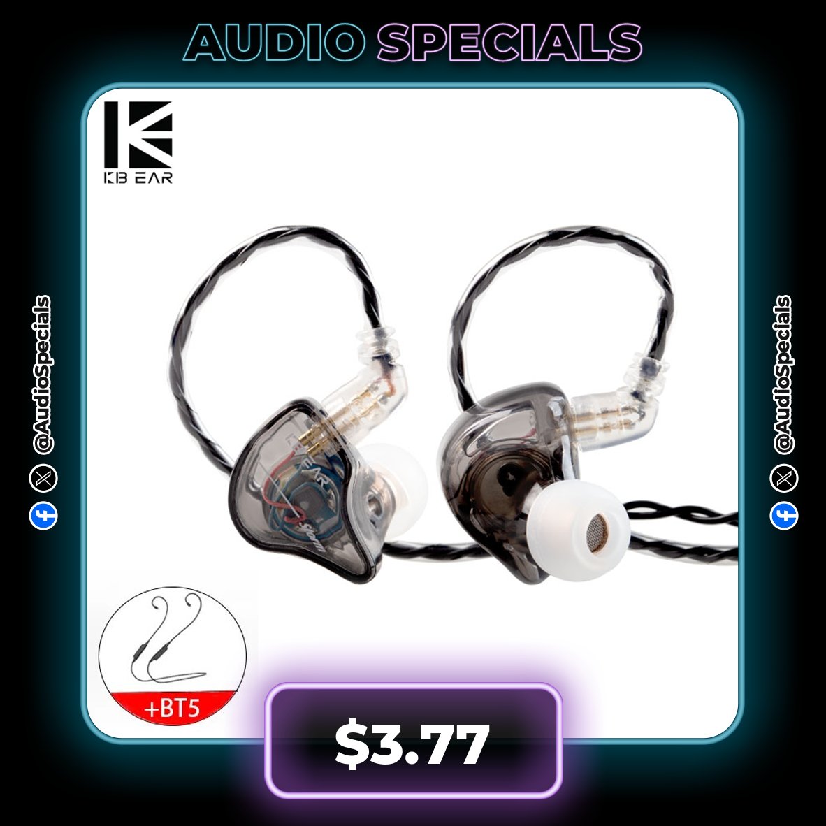 audiospecials's tweet image. LEVEL UP YOUR AUDIO! 🎧🎮

🎧 KBEAR Storm Dynamic HiFi Gaming Earbuds
💵 $3.77

🔗 s.click.aliexpress.com/e/_onVAMgo

#GamingAudio #HiFiSound #Earbuds
