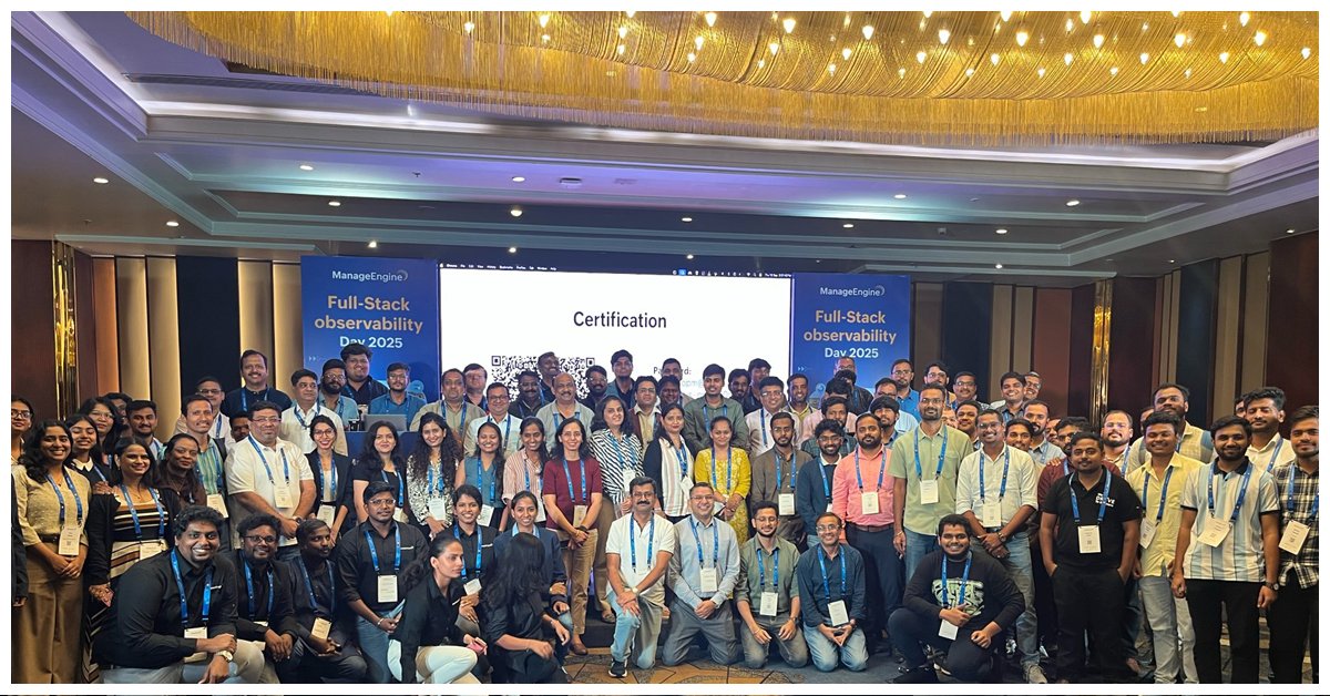 Site24x7's tweet image. What an incredible day at ManageEngine FSO Day Pune!

From insightful sessions to hands-on conversations, your energy kept the discussions alive and meaningful.

Thank you for joining us and making this event a resounding success!

#Site24x7  #FullStackObservability #Monitoring