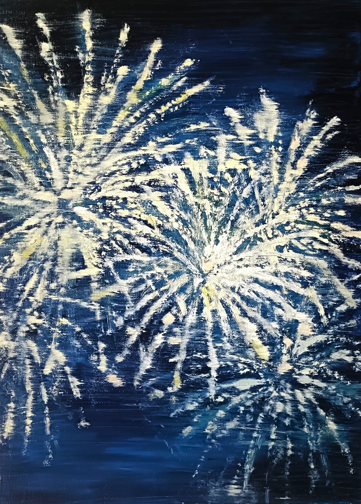 油絵「初夏の残雪」F4 1982 油絵「初夏の残雪」F4 1982