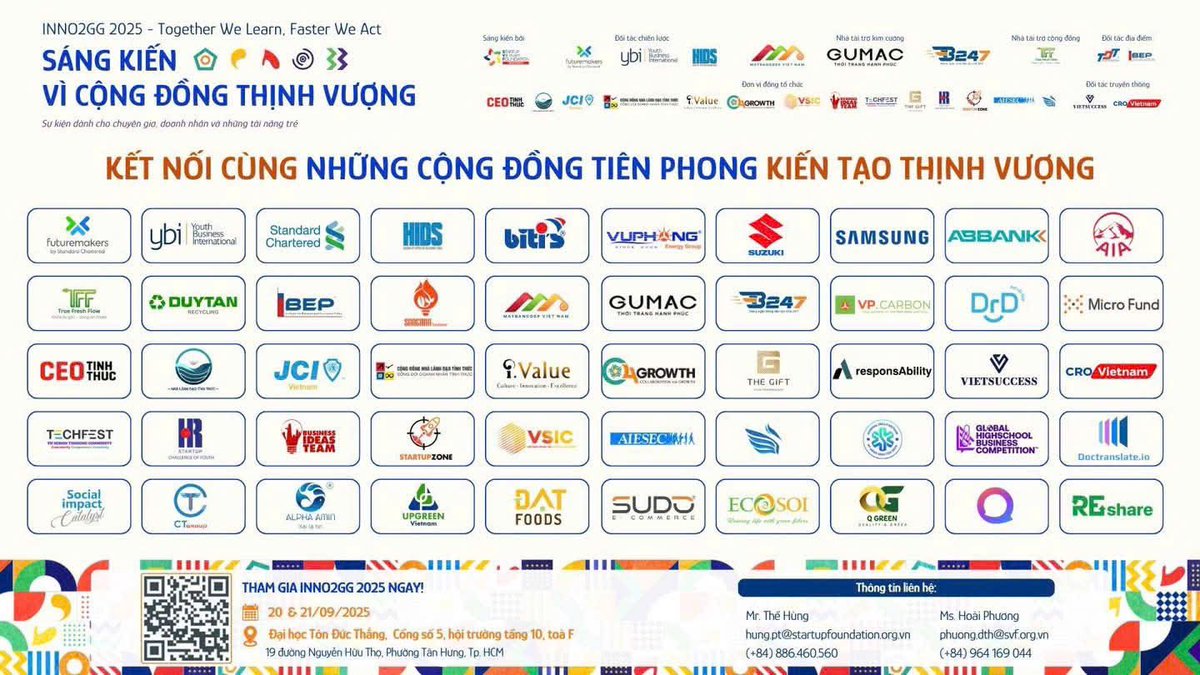 ⛔️ Đừng bỏ lỡ INNO2GG - sự kiện giúp bạn bứt phá và kết nối!

🗓️ Khám phá những câu chuyện thành công, học hỏi bí quyết từ các chuyên gia hàng đầu và tìm kiếm nguồn cảm hứng mới.

🤝 Cơ hội duy nhất để kết nối, cùng nhau tạo ra những ý tưởng đột phá