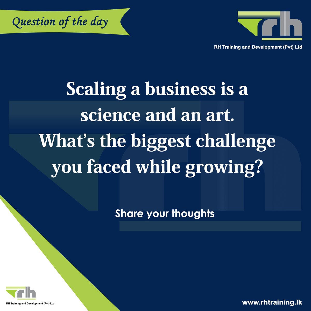 RHtraining's tweet image. Question of the Day 🌟
Visit rhtraining.lk/programmes for more details on upcoming Training sessions
Pubudu Perera - 0775200333
#trainingprogramme #training #rhtraining #corporatetraining
