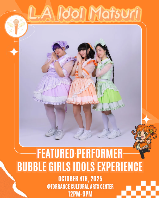 LAIdolMatsuri's tweet photo. 🎉Let's all have a colorful time🎉
@BubbleGirlsIdol
"Hello! We are the Bubble Girls Idol Experience! ✨ We’re Ferry, Pearish, and Reyna – 3 friends with 2 brain cells and 1 goal: to spread our love and energy through performance!
#LAIdolMatsuri #idolfestival #overseasidol https://t.co/oZayb8cuRp