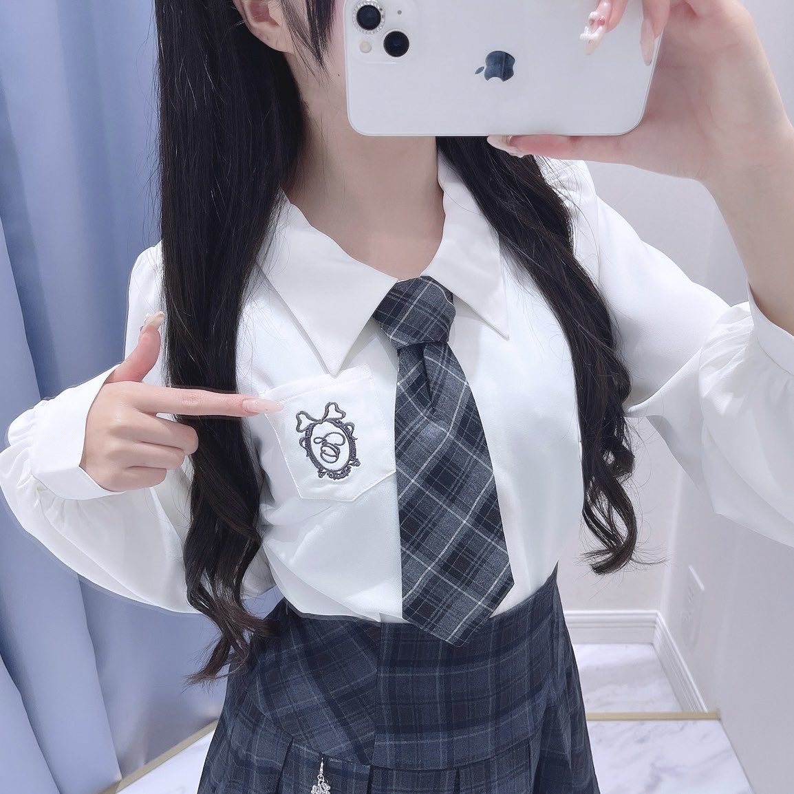 evelyn大阪店🕙 ⋆꙳チェックネクタイBS ¥7400-(taxin) ⋆꙳チャーム
