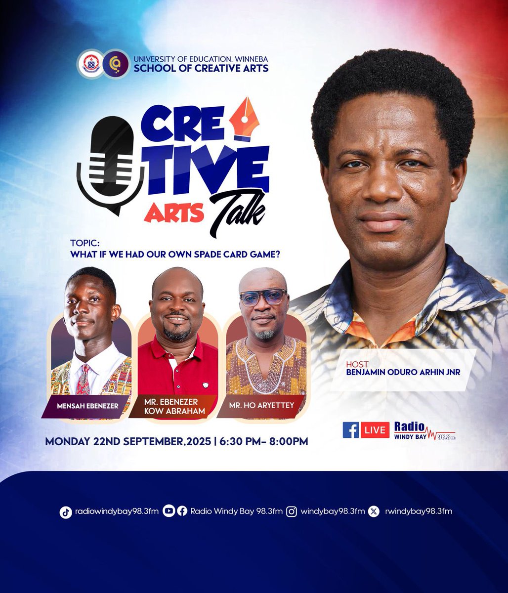 bnoskka's tweet photo. #Bnoskka @uew_official @bnoskka @RadioWIndyBay #CreativeArtsTalk https://t.co/3vskazKOop