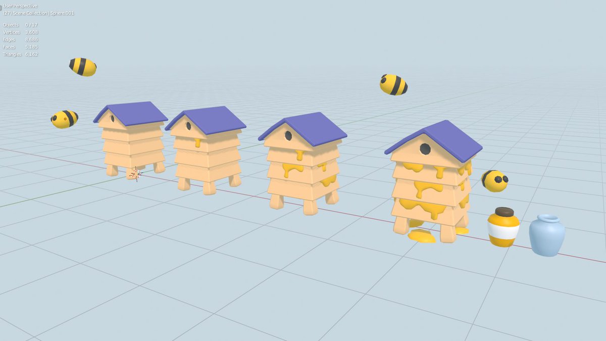 I've been finally getting back to game dev this week after three weeks of video editing for the Gamescom devlogs, and I've treated myself to a fun new feature to work on: bees and honey production!
#gamedev