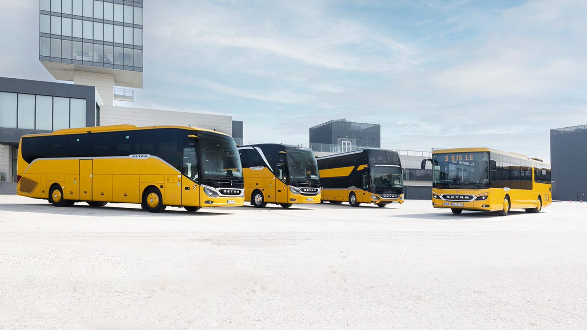 🗓️ Du 4 au 9 octobre, retrouvez un aperçu de la gamme #Setra sur le stand de #DaimlerBuses à #BusworldEurope !
👉 Côté #MultiClass, le S 515 LE
👉 Pour la #ComfortClass, le S 515 HD 
👉 Dans la #TopClass, le S 516 HDH et le S 531 DT 
fcld.ly/23ypgo6