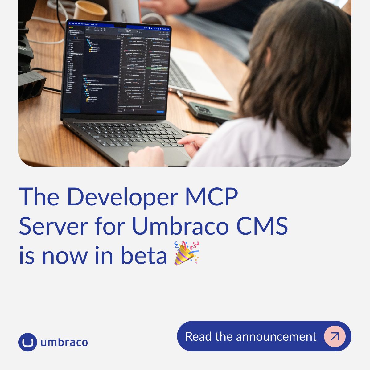 umbraco's tweet image. The Developer MCP Server for Umbraco CMS is now in beta 🎉
✨ AI-powered content management
📦 New NPM package @umbraco-cms/mcp-dev
🔧 Advanced context control
📄 Umbraco 16 support
Try it today 👉 umbra.co/4n3WQtj
#Umbraco