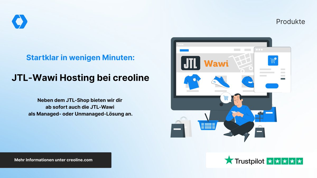🚀 Neu bei uns: JTL-Wawi!

Neben dem JTL-Shop bieten wir dir ab sofort auch die JTL-Wawi als Managed- oder Unmanaged-Lösung an.

✅ Artikel, Bestellungen &amp; Lager im Griff
✅ Nahtlose Integration mit JTL-Shop &amp; JTL-eazyAuction

✅ DSGVO-konform, sicher &amp; performant

Jetzt mehr