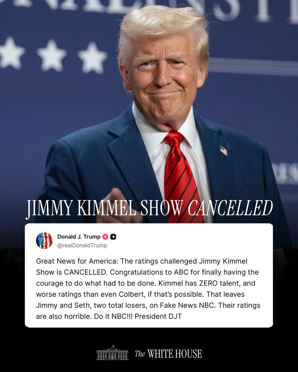 MenchOsint's tweet photo. Dictator Trump censored a TV program last night as it failed to praise a general of the party. https://t.co/1JdJwpNRek