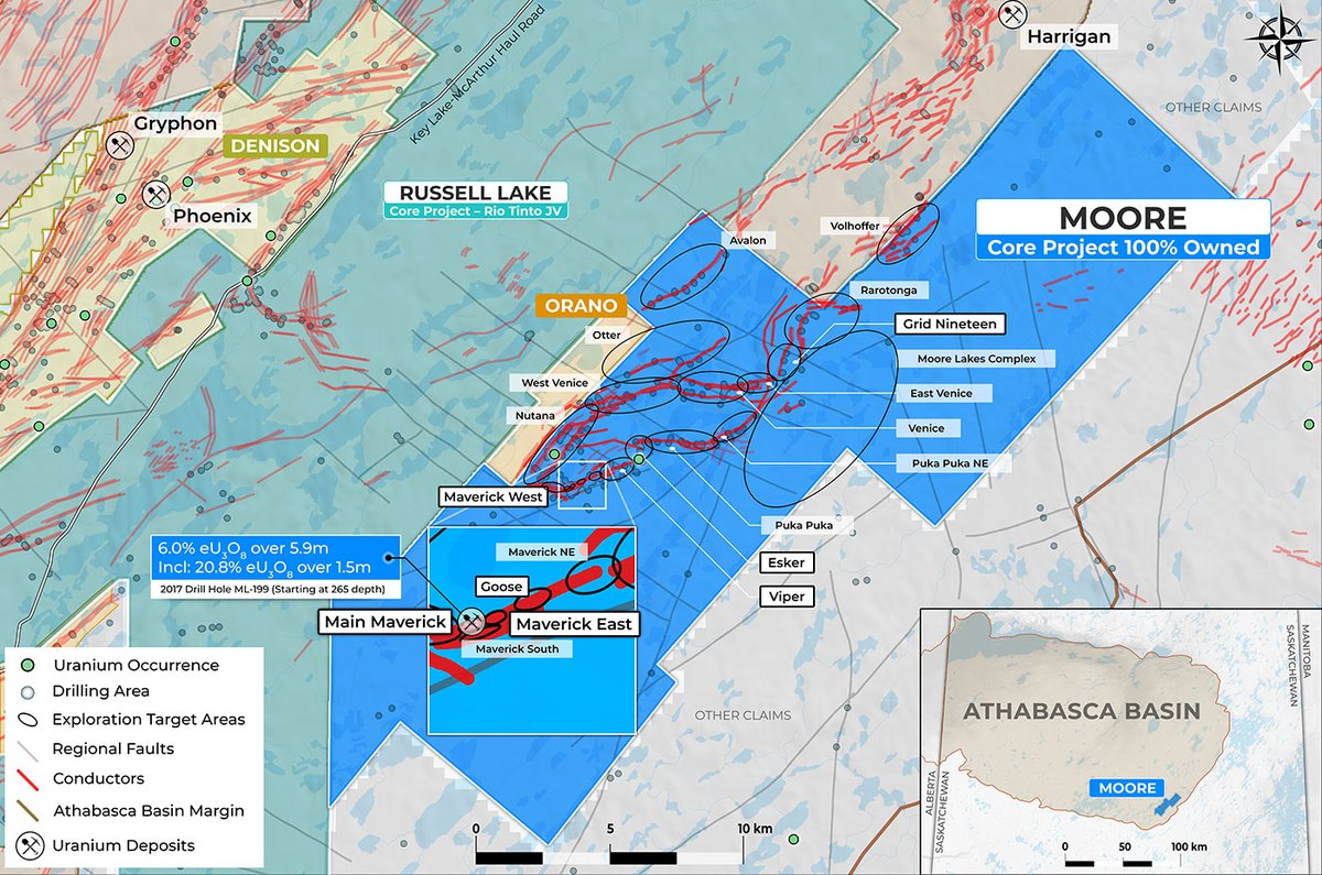 Drilling plans at the co-flagship Moore Lake Project⚒️

Skyharbour is planning a fully funded 4,500–5,000 metres of drilling at the Main Maverick and Maverick East Zones to expand and define existing mineralized zones.

$SYH $SYHBF

Stay tuned: skyharbourltd.com/news-media/new…