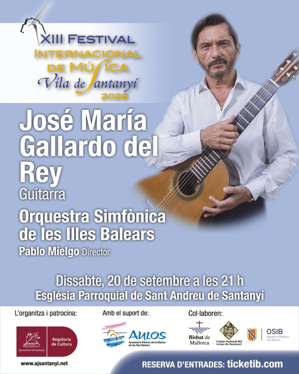 Empezamos con dos conciertos extraordinarios en el @FestivaldeSantanyí  y la iglesia de Petra!!!
📍 20 de septiembre de 2025 · 21 h
📌 Iglesia parroquial de San Andreu (Santanyí)
.📍 21 de septiembre de 2025 · 21 h
📌 Iglesia de Sant Pere (Petra)
🎟️ Entrada libre