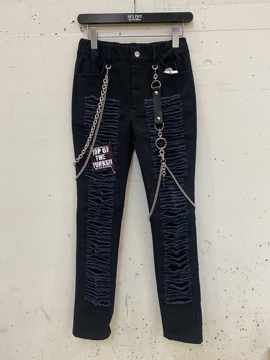 💥新作入荷⑬💥 ⛓CUSTOM PUNKISH SLASH STRETCH スキニー パンツ