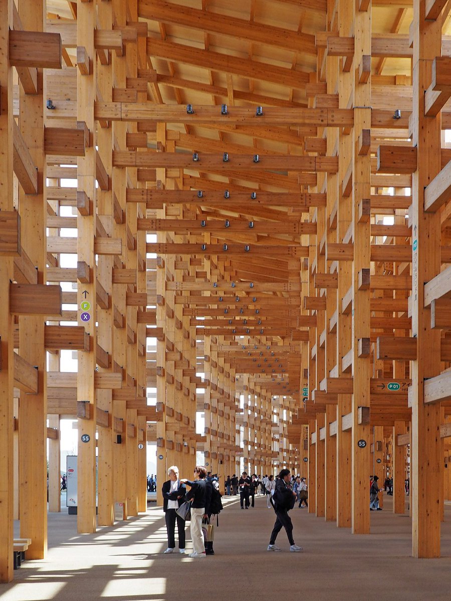Did you know Osaka’s Grand Ring for Expo 2025 is the world’s largest wooden structure a massive 1.2-mile circular marvel built with ancient Japanese joints from local cedar? Eco-futurism at its wildest! #Designbuild