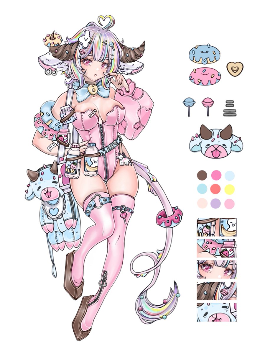 CandyOpal_'s tweet photo. @2wintails Hi 2winny!! I'm a candy cow and would love to see your thoughts on my 2.0 design by vopermk and model art by takuntakoyaki! 🍭🐄 https://t.co/kfi1y8twSm