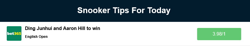 Top snooker tipster David Caulfield (<a href="/SnookerHQ/">David Caulfield</a>) is back with his best bets from the day's English Open matches.

Click the link below for a full write-up on the day's best bets ⬇️⬇️

whichbookie.co.uk/free-betting-t…

18+ Gamble Aware