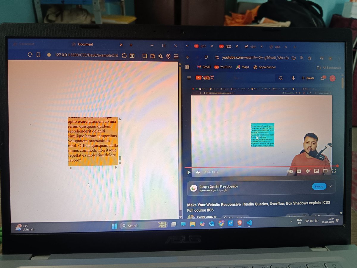 neshraneha04's tweet image. Day 12 ✅ 
 We learn To make  Website responsive with respect to  width of the screen !
With help of  @ media screen and max-width: /min-width 
-Box shadow property and also overflow
Excited for the next @rohit_negi9 ✅
#Rohitnegi #Webdevelopmen