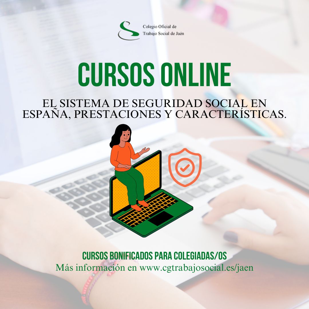📣Curso Online ➡️El Sistema de Seguridad Social en España. Prestaciones y características.

👏🏻 Las personas colegiadas disfrutan de descuentos especiales en la formación.

🔗 cgtrabajosocial.es/jaen

#TrabajoSocialJaén #Formación2025