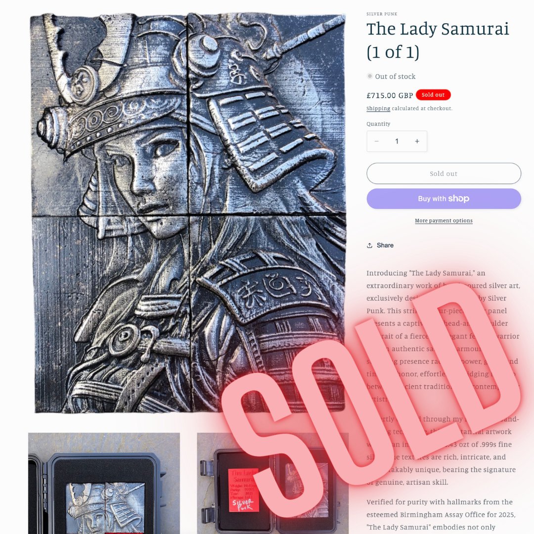 silverpunkpour's tweet image. The Lady Samurai has left the building!!! 

One of my favourite pieces so far!

WoooooHooooooo!

#silver #art #stackingsilver