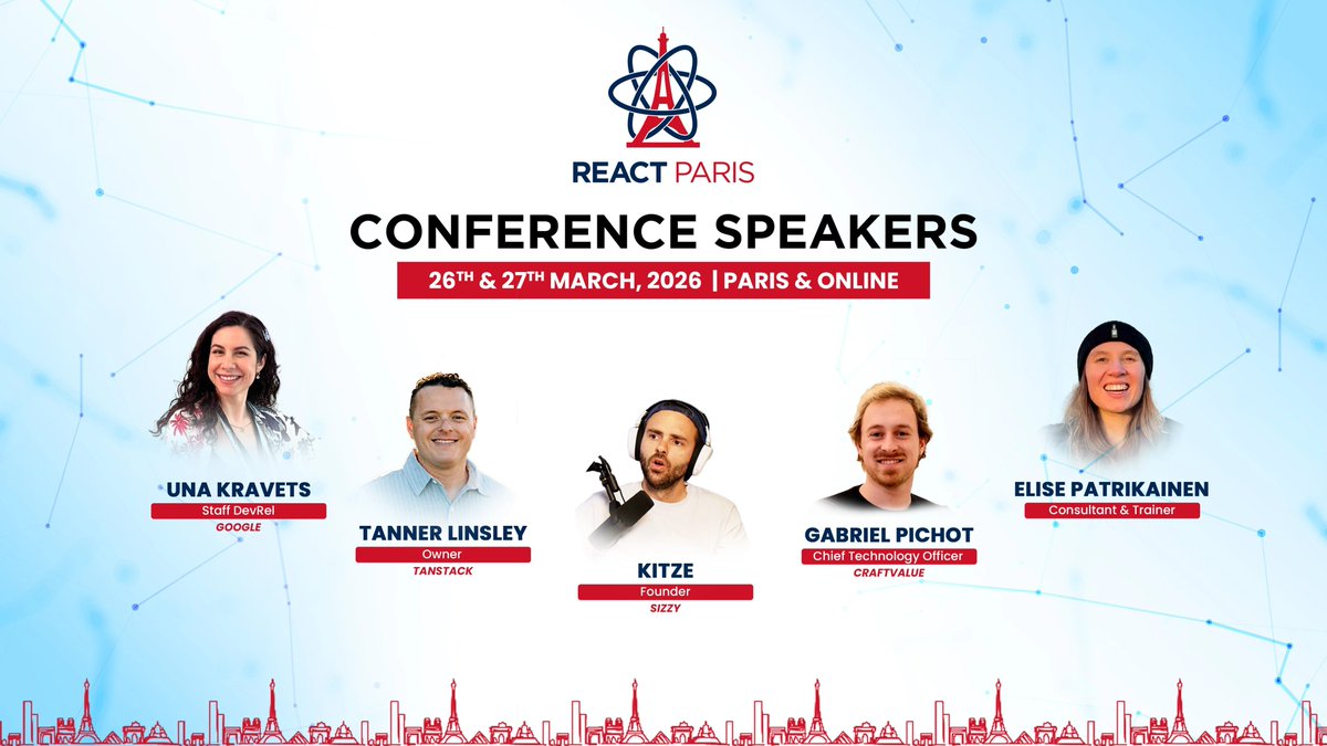 sebastienlorber's tweet image. Come to React Paris and submit to the CFP!

There are already great speakers like in the line-up

Happy to finally meet some of them