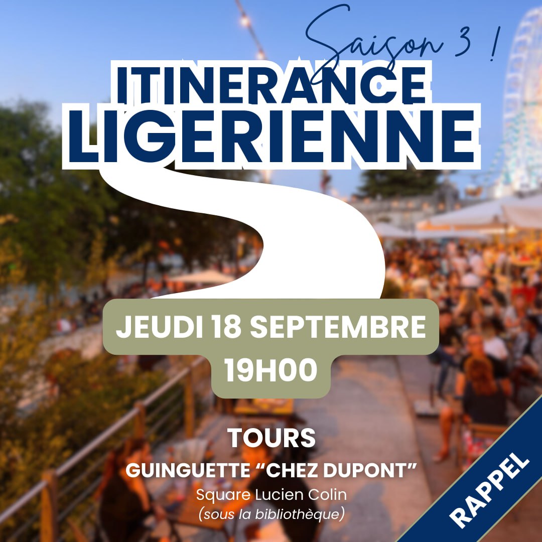 Rentrée politique de <a href="/NETouraine/">Nouvelle Énergie Touraine</a> à la Guinguette de Tours. 

Depuis 4 ans nous avons sillonné la Touraine. Villes et villages, agriculteurs, entreprises, artisans, gendarmes... Aujourd’hui, comme le rappelle <a href="/davidlisnard/">David Lisnard</a> : il faut libérer la France. Nous sommes prêts et résolus.