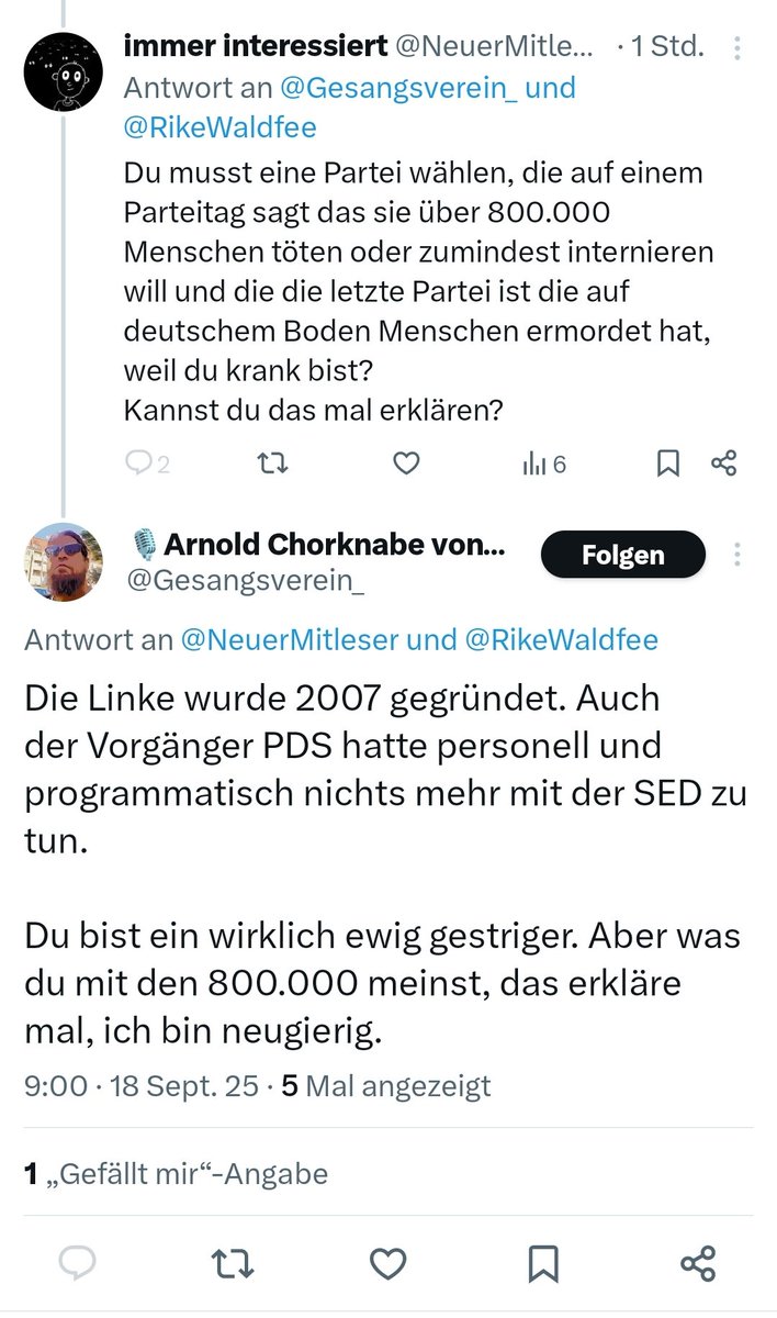 Tatsachen leugnen, Frage stellen und blocken.
#Linke lieben ihre Blase.