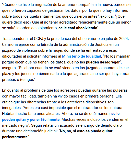 FroilLannister's tweet photo. Poco nos pasa. El Ministerio de Igualdad desoyó al CGPJ cuando le pidieron que no cambiara al proveedor de las pulseras de control para los agresores. Para redondear la jugada, el CGPJ se dio cuenta que las nuevas pulseras las había comprado el Ministerio ¡en Aliexpress! y que las personas que las llevaban se las podían quitar con facilidad.

Posteriormente, el trasvase de datos entre el antiguo proveedor y el nueva presentó errores, lo cual ha provocado que no se puedan acceder a los datos sobre la localización de los agresores anteriores a marzo de 2024, por lo que se ha tenido ya que absolver a personas que vulneraron sus órdenes de alejamiento. 

El Ministerio de Igualdad no se conformó con la redacción de una ley que rebajó la pena a centenares de  agresores sexuales, así que ahora ha decidido facilitar la puesta en libertad de maltratadores.

El gobierno más feminista de la Historia.