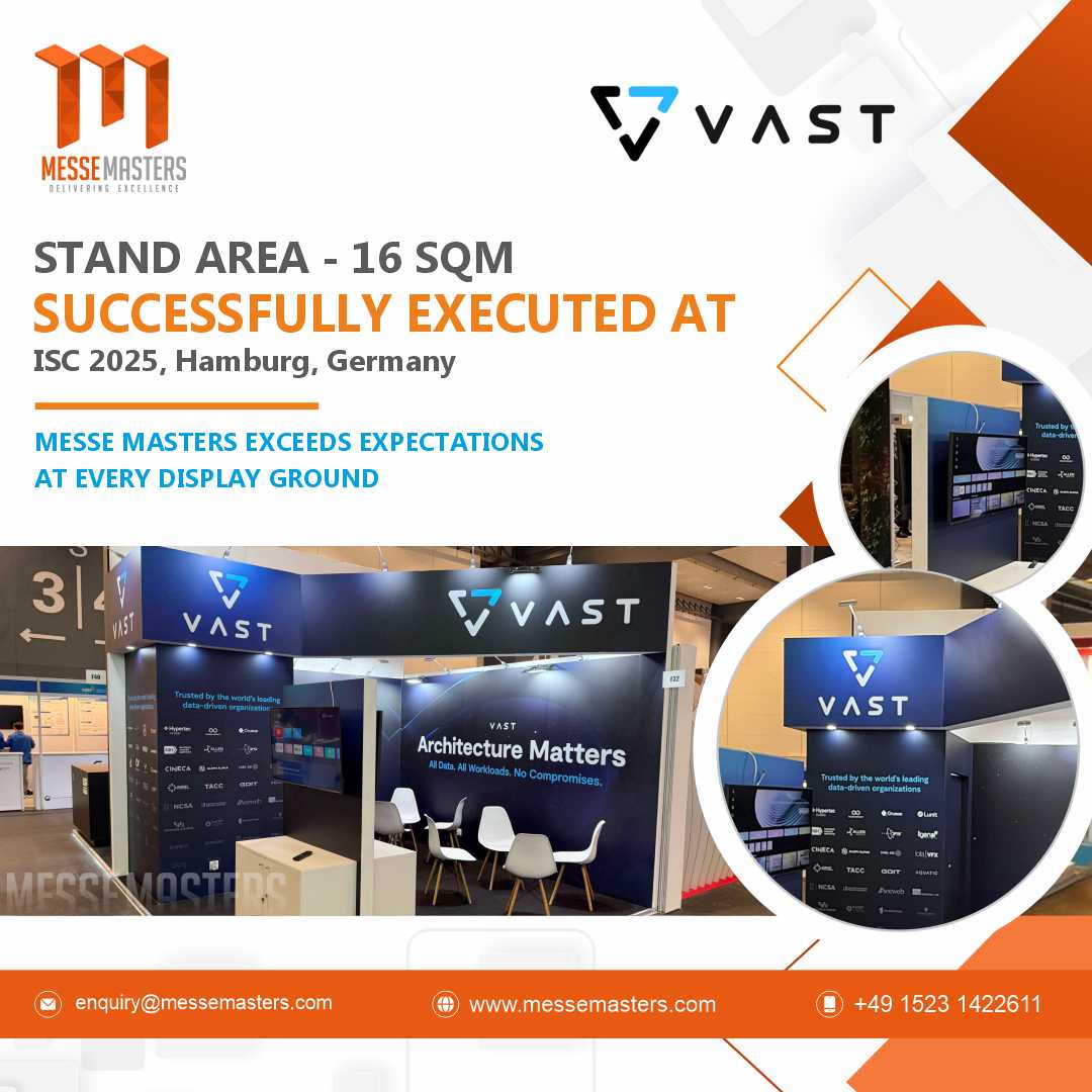 messemasters's tweet image. 🎉 VAST @ISC&apos;25 🌟 Shine with Messe Masters! 🎨🚀 Custom stands, expert design &amp;amp; full support 🤝 Ensure high ROI 💼 👉 messemasters.com
#vast #ISC25 #GermanyExhibition #exhibition  #showcase  #exhibitionbuilder #exhibitiondesign #exhibitionstand #customstand #messemasters