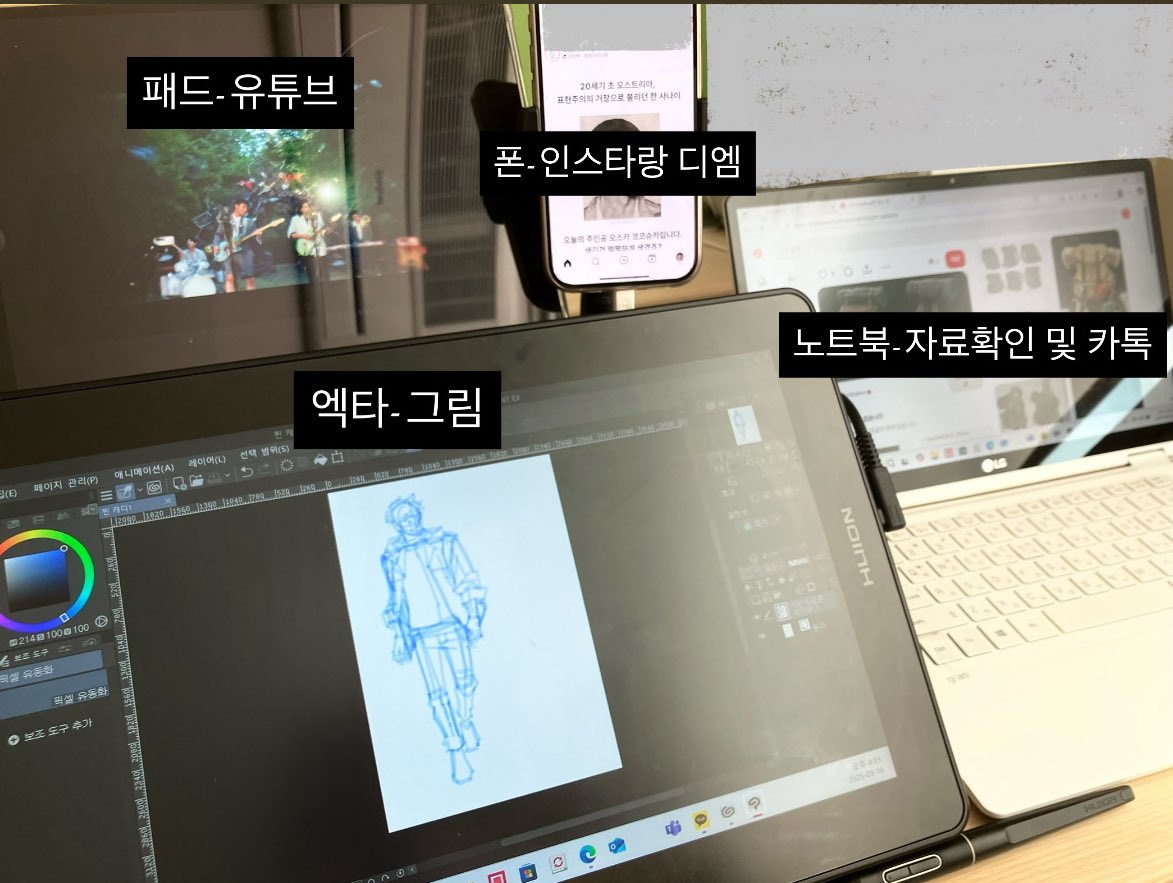 _potato_hunter's tweet photo. 다들 세팅 어떻게 해두고 그림 그리시나요
저는 전자파 노출 최대치로 받으며 그림 그려요 https://t.co/2T8Vg3CVFS