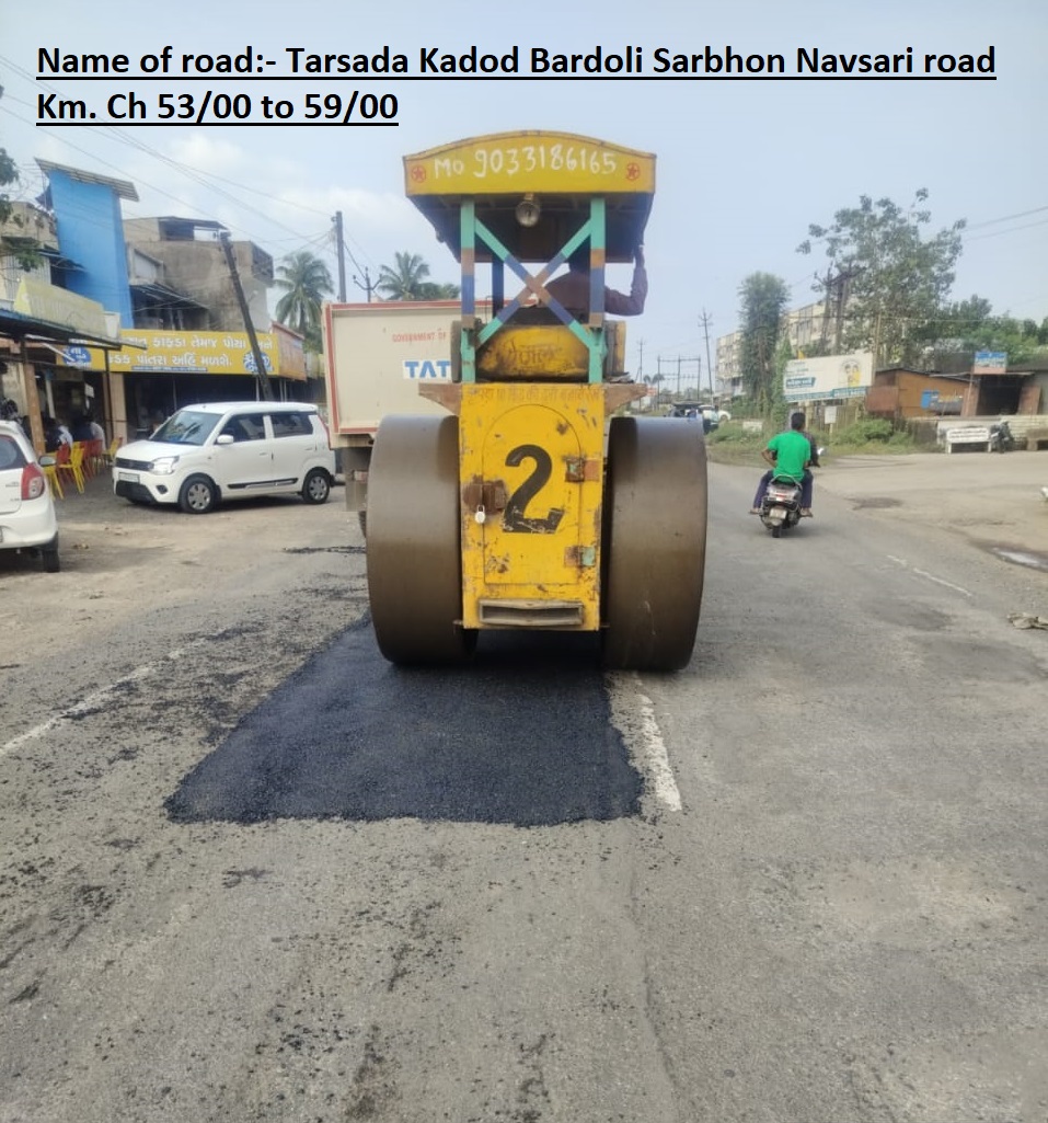 InfoSuratGOG's tweet image. બારડોલી રાજ્ય (માર્ગ અને મકાન) વિભાગ હેઠળના માર્ગોમાંથી કુલ ૨૬૩ કિ.મી. માર્ગો પૈકી ૭૬ કિ.મી. માર્ગોનું રિસર્ફેસિંગ કામ પૂર્ણ થયું છે
#RoadPatch #surat #saferoad #gujaratroads #RoadWorks