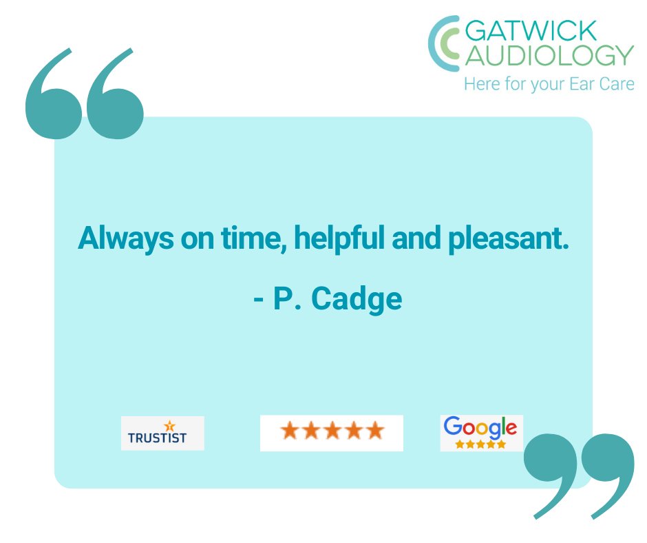 We really do appreciate every review as it allows us to continue to improve our service to patients.⠀ ⠀
⠀
Contact us to book an appointment at hello@gatwickaudiology.co.uk or call 0333 011 7717.⠀ ⠀
#GatwickAudiology #patientfeedback #Trustist ⠀
<a href="/twitter/">Twitter</a>