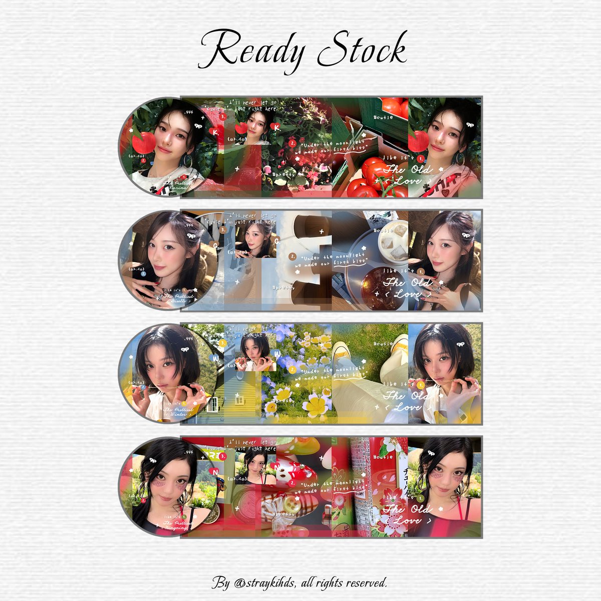 Luvienth's tweet image. こんにちは！ Aku bawain layout ready stock aespa nihh. Di bawah ada details-nya ya, langsung scroll aja. Untuk price bisa cek di ALT. Lesgo jajaaan! 🤍

t. Karina Giselle Winter Ningning aespa #zonauang