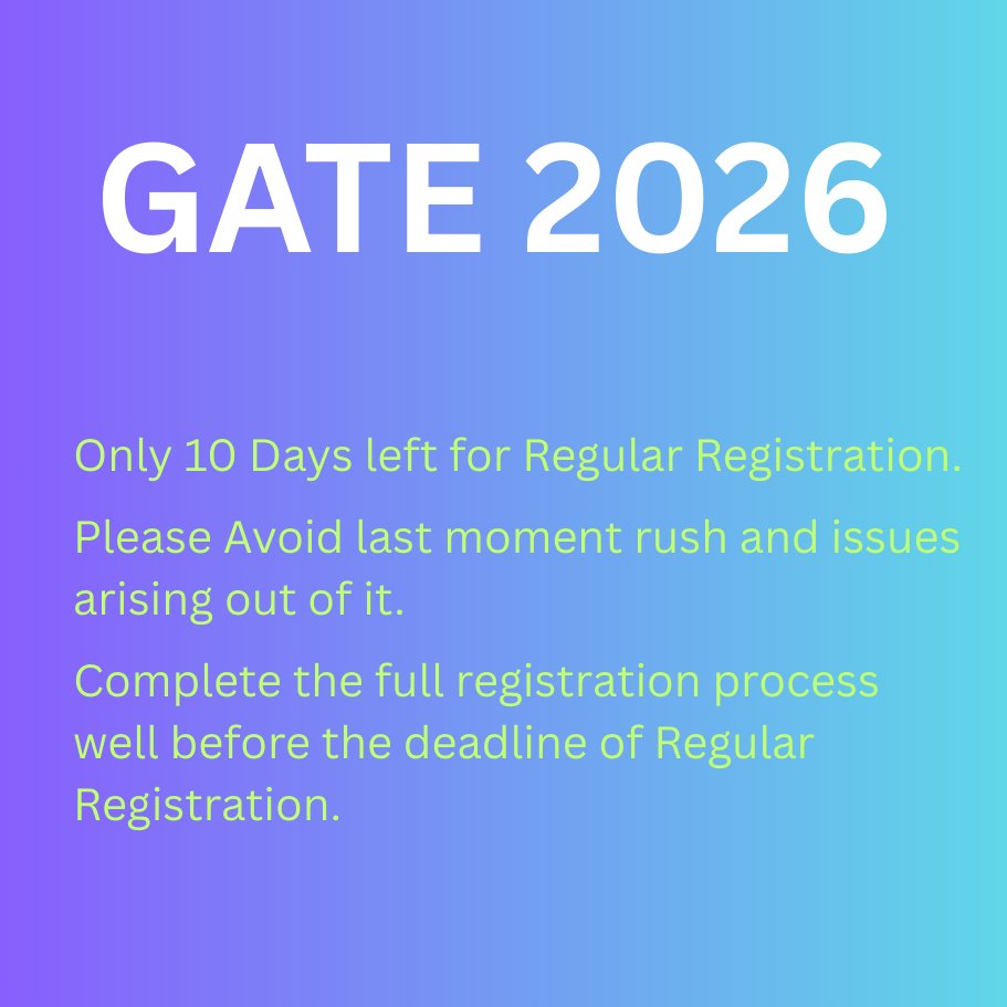 Visit Official GATE 2026 website (gate2026.iitg.ac.in)
Visit GATE 2026 Application Portal (goaps.iitg.ac.in)
#gate2026registration #goaps2026 #gate2026
