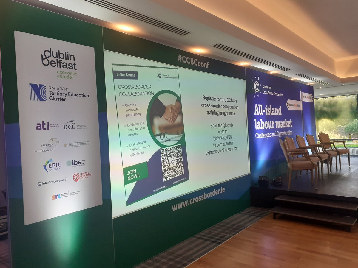 CCBSCrossBorder's tweet photo. Good morning! Todayโs the day for our 2025 Annual Conference in Ballymascanlon Hotel. Lively presentations & discussions on the all-island labour market will be starting at 9.30am - weโll keep you posted on the major developments. #CCBCconf @_DBEC @mynwtec @ibec_irl @Inter_Trade https://t.co/PVqT96ERX0