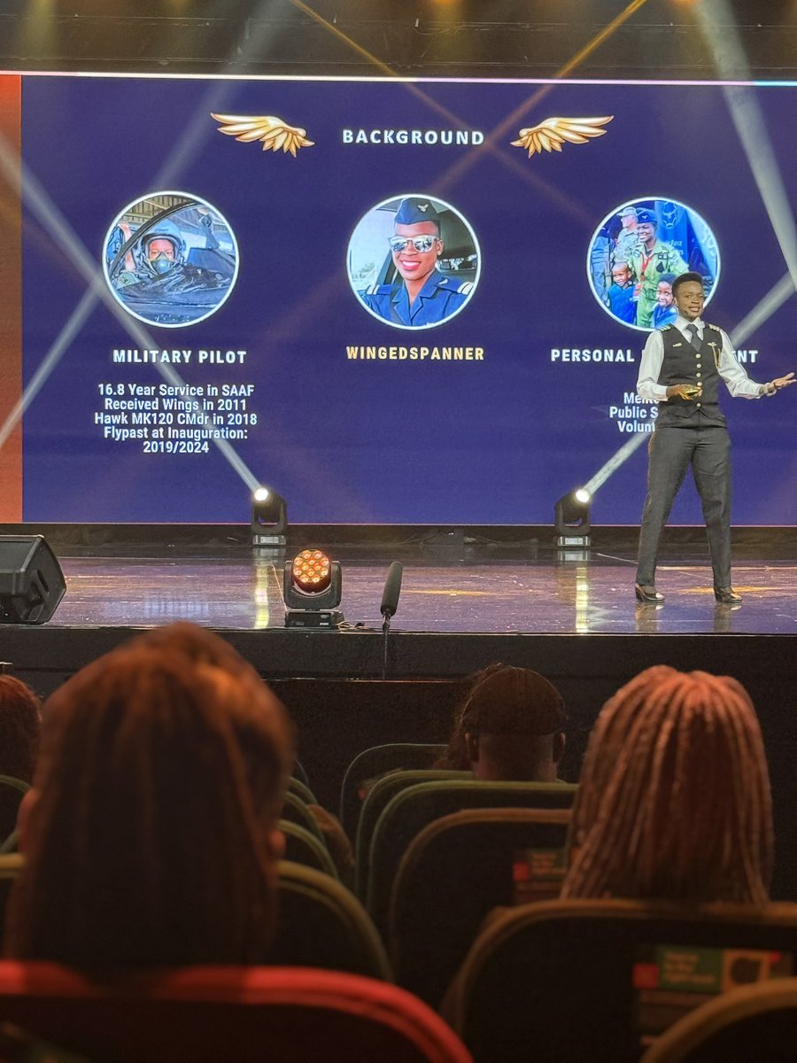 cdoubleyouwhy's tweet image. Major Mandisa Mfeka broke barriers, took up space in the military pilot space reminded us that while challenges force us to search for a new centre of gravity, team work helps us find our blind spots. What an incredible story @imcconference #MarketingIsBusiness #NedbankIMC2025